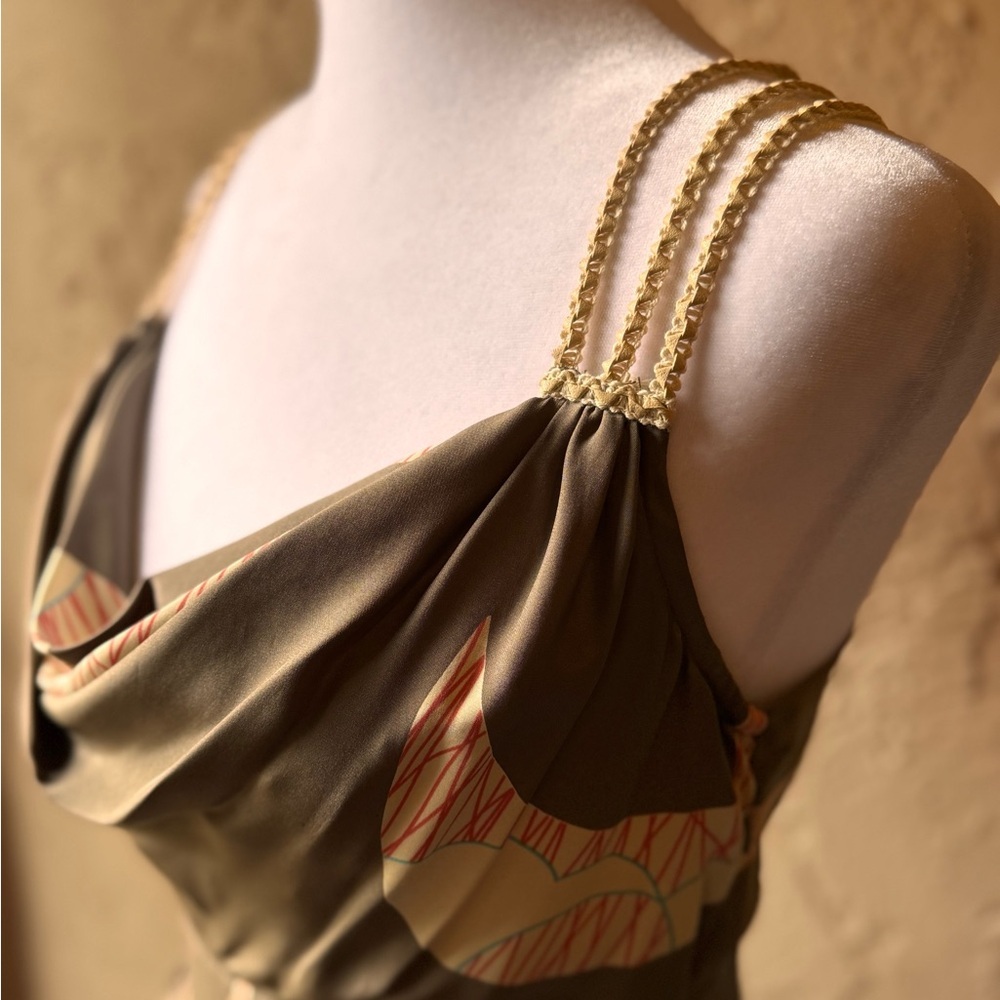 Anthropologie Harkham Silk Cowl Neck Dress - Picture 3 of 11